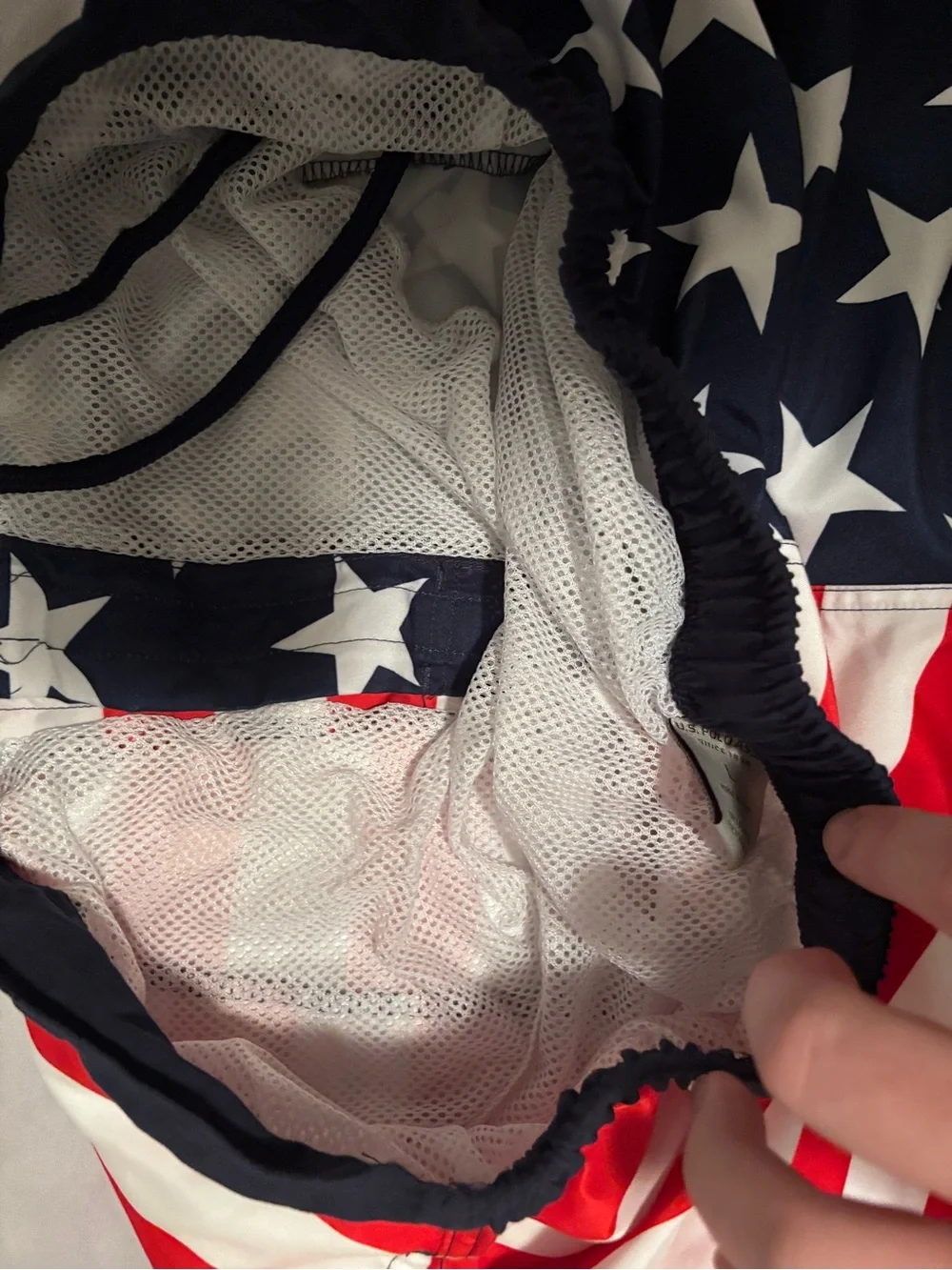 Usa Flag Red White and Blue Polo swim trunks